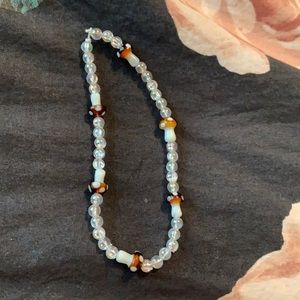 mushroom and pearls necklace